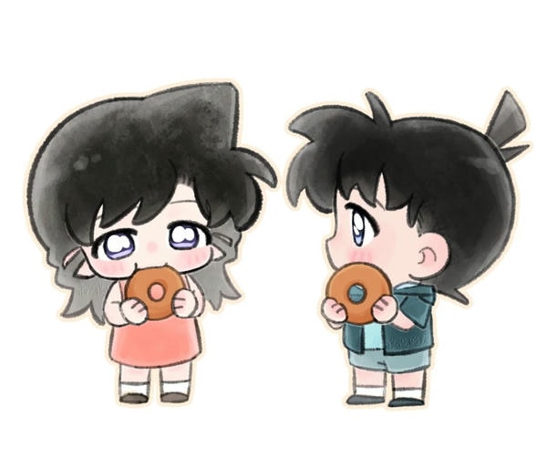 conan và ran chibi 7