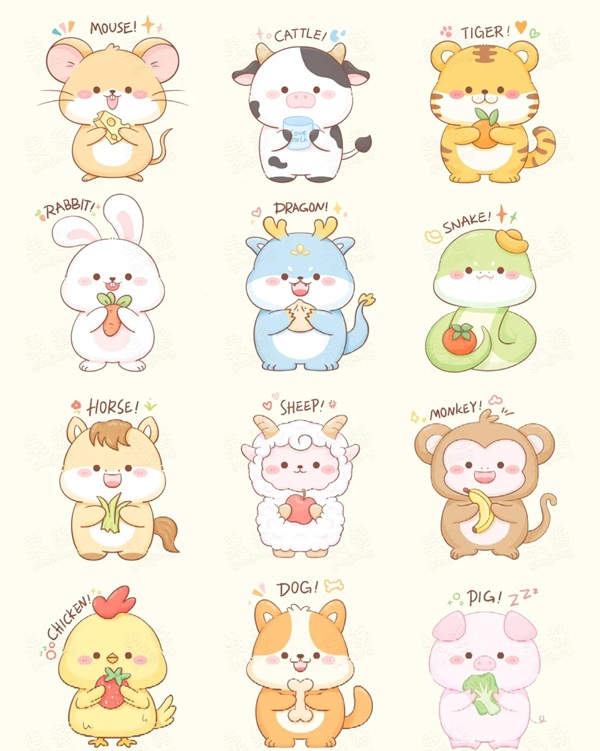 12 con giáp chibi 20