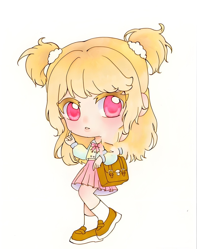 chibi học sinh nữ 