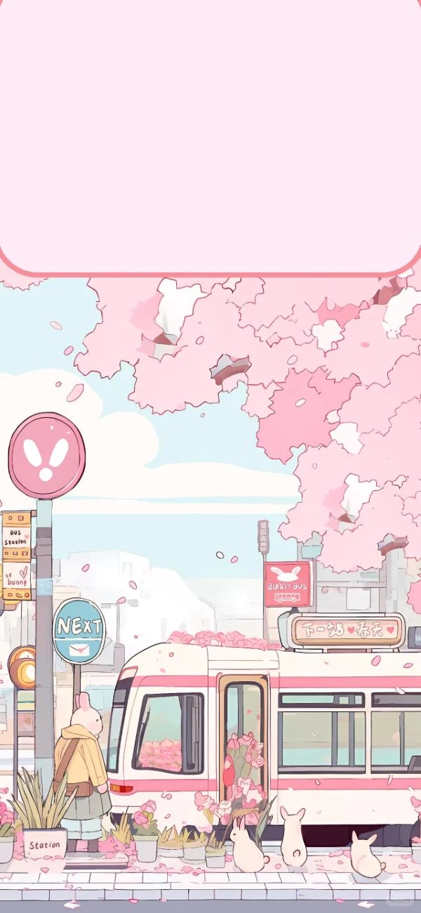 ảnh nền hồng cute 13