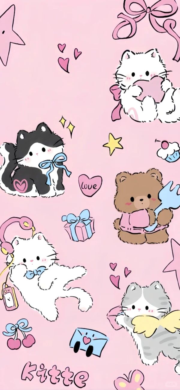 ảnh nền hồng cute 21