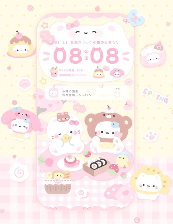 ảnh nền hồng cute 8