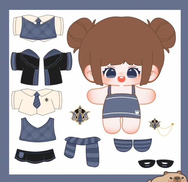 búp be giấy chibi cute 10