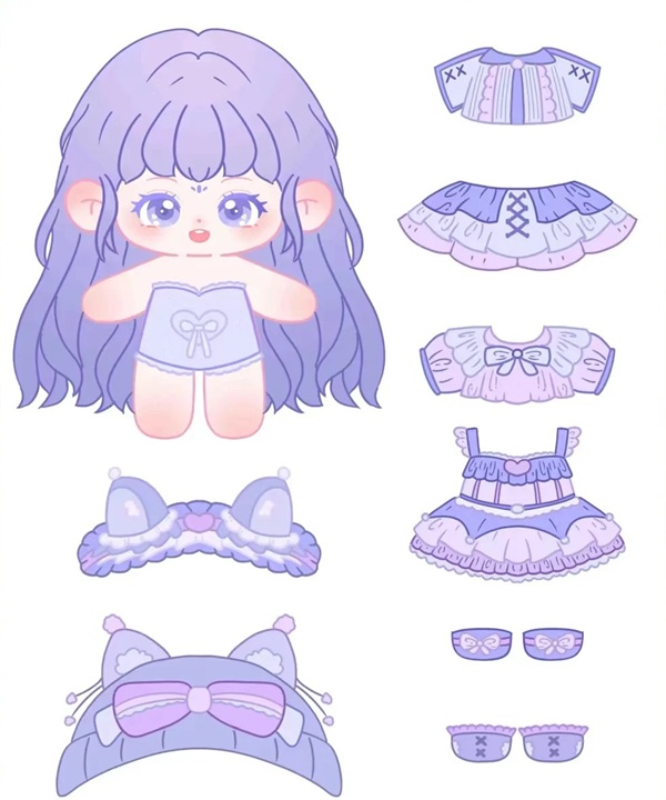búp be giấy chibi cute 11