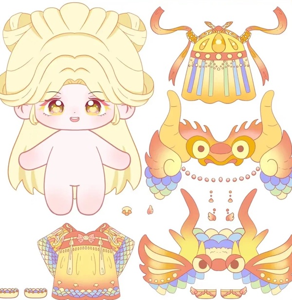 búp be giấy chibi cute 13