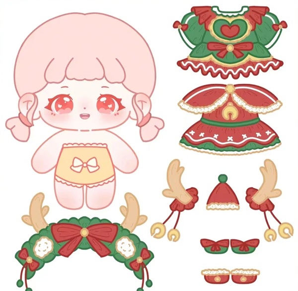 búp be giấy chibi cute 16