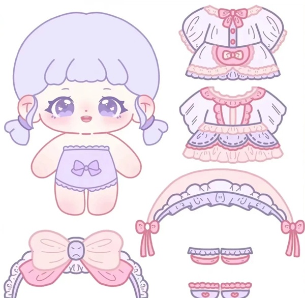 búp be giấy chibi cute 19