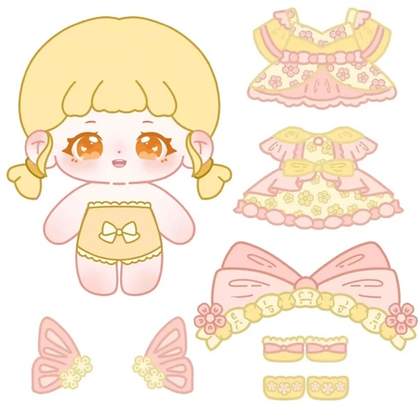 búp be giấy chibi cute 25