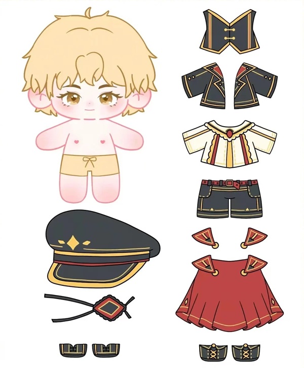 búp be giấy chibi cute 26