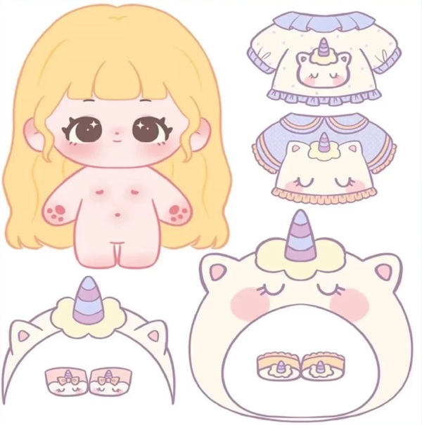 búp be giấy chibi cute 29
