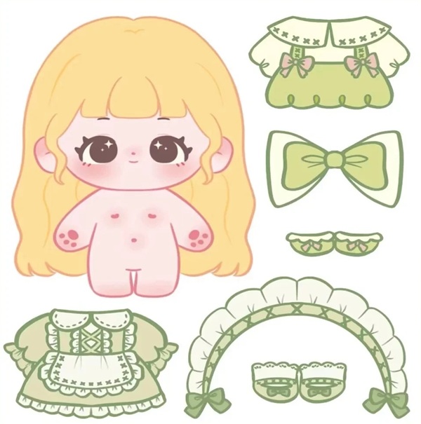 búp be giấy chibi cute 30