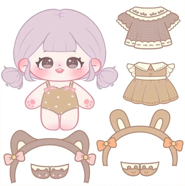 búp be giấy chibi cute 31