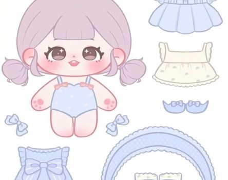 Tải ngay 90+ bộ búp bê giấy chibi cute siêu dễ thương