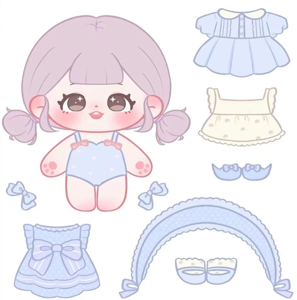 búp be giấy chibi cute 32