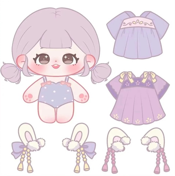 búp be giấy chibi cute 36
