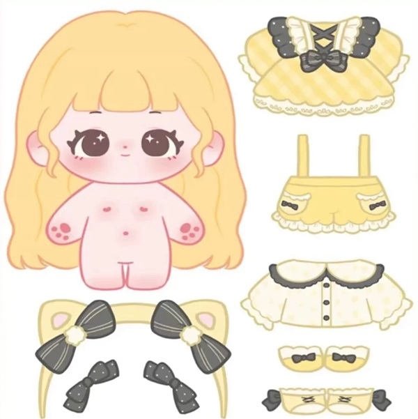 búp be giấy chibi cute 37