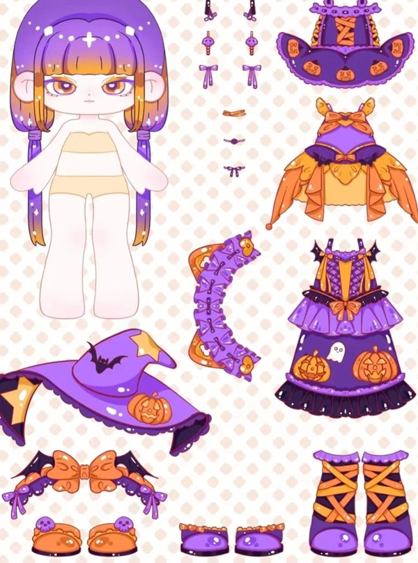 búp be giấy chibi cute 39