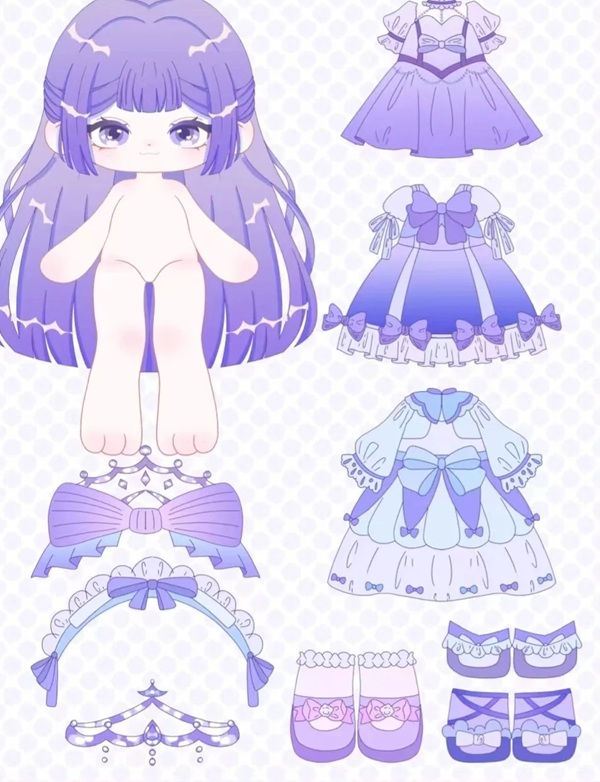 búp be giấy chibi cute 4