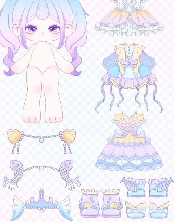 búp be giấy chibi cute 41