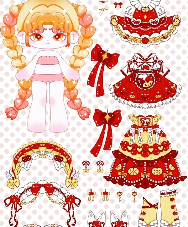 búp be giấy chibi cute 43