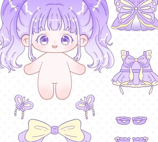 búp be giấy chibi cute 45 