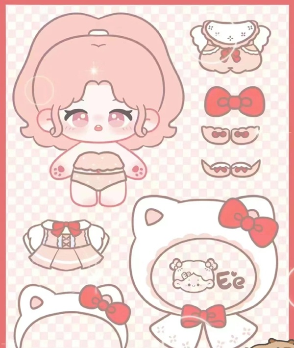 búp be giấy chibi cute 7