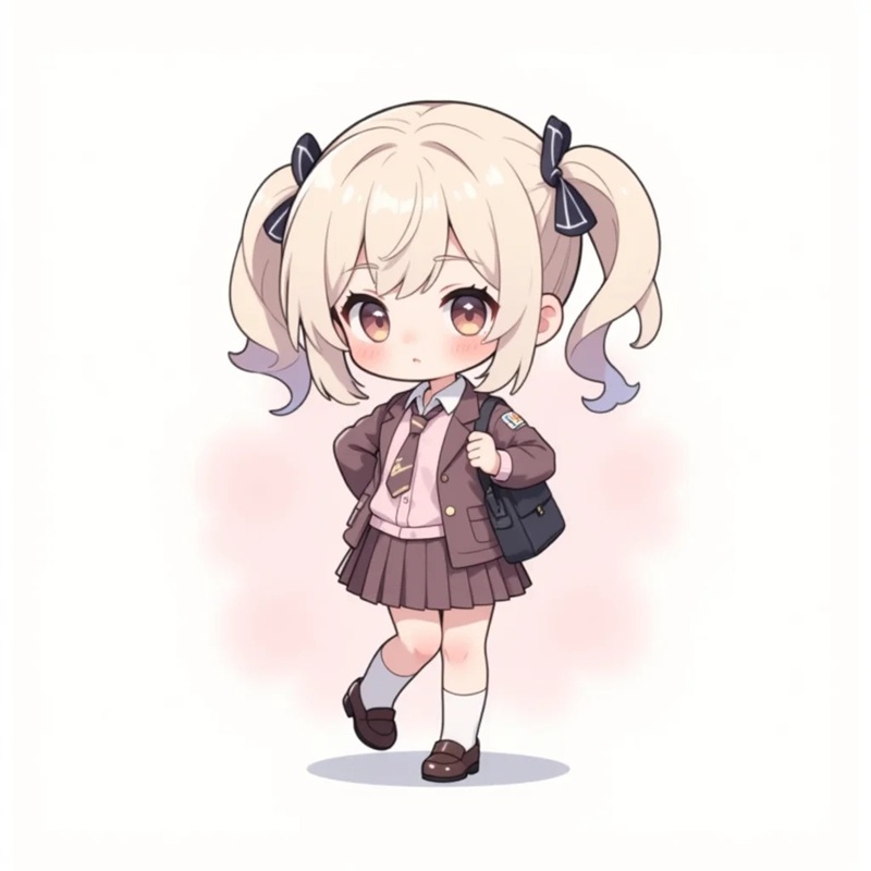 chibi học sinh nữ 12