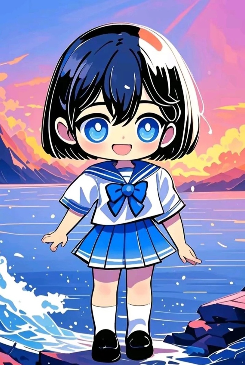 chibi học sinh nữ 17