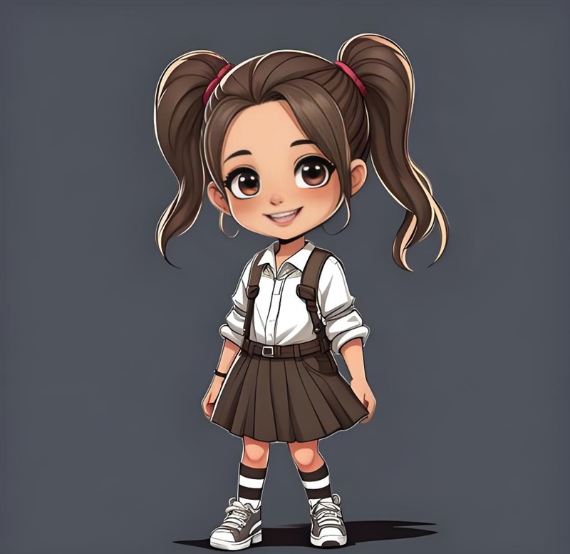 chibi học sinh nữ 26