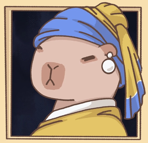 cute chibi capybara
