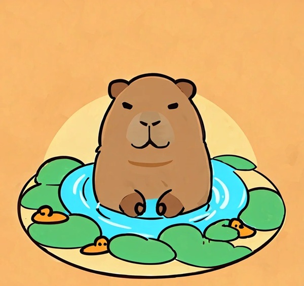 hình ảnh capybara cute chibi