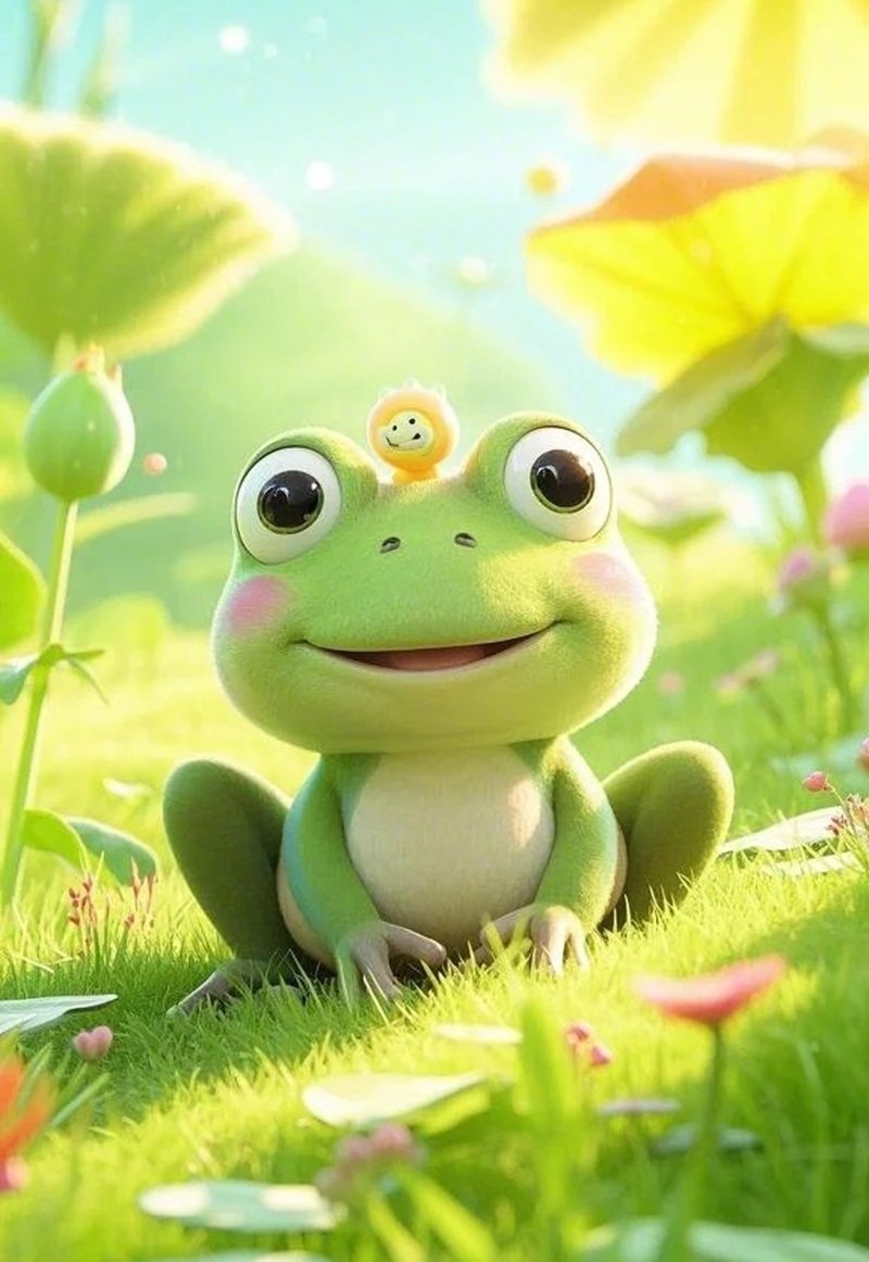 hình ảnh con ếch xanh cute 3