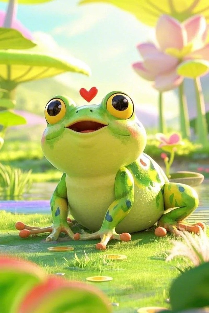 hình ảnh con ếch xanh cute 5