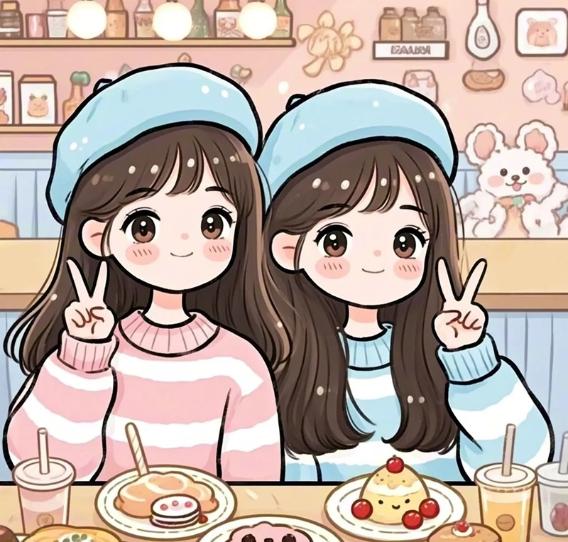 hình ảnh đôi bạn thân nữ cute 12