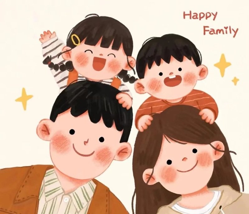 hình ảnh gia đình 4 người cute 15