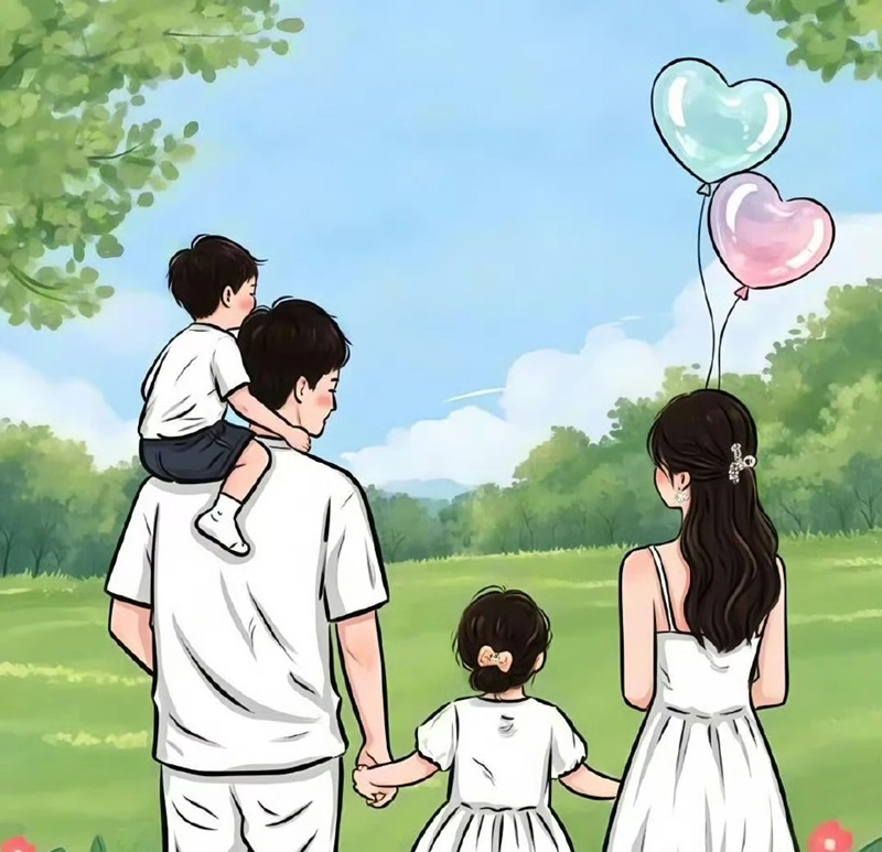 hình ảnh gia đình 4 người cute 22