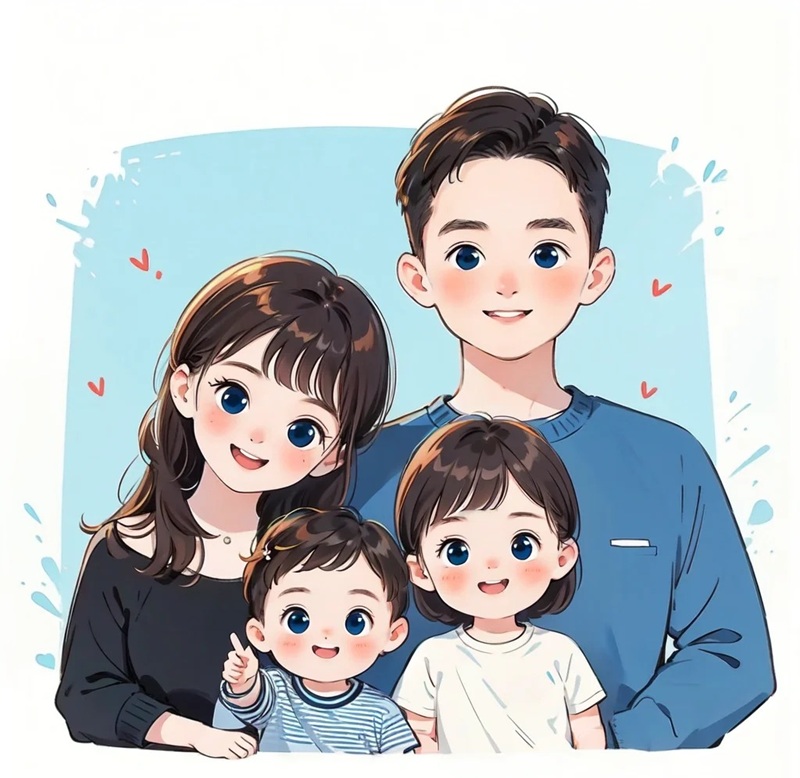 hình ảnh gia đình 4 người cute 24