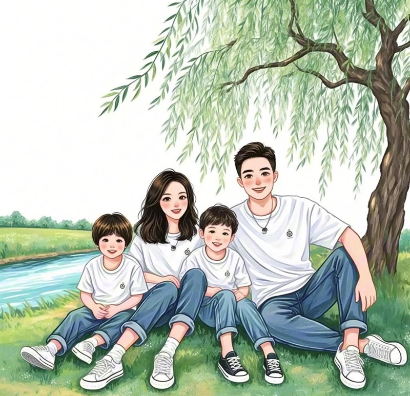 hình ảnh gia đình 4 người cute 26