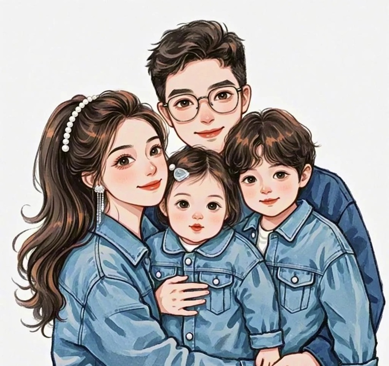 hình ảnh gia đình 4 người cute 29