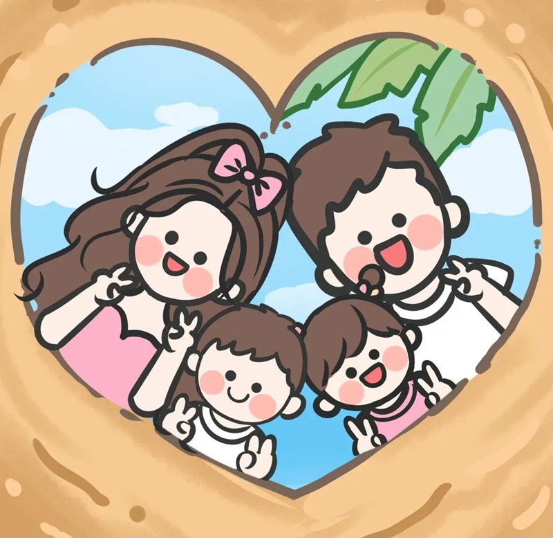 hình ảnh gia đình 4 người cute 3