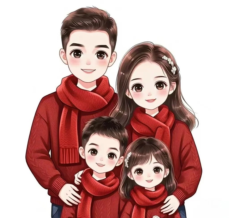 hình ảnh gia đình 4 người cute 30