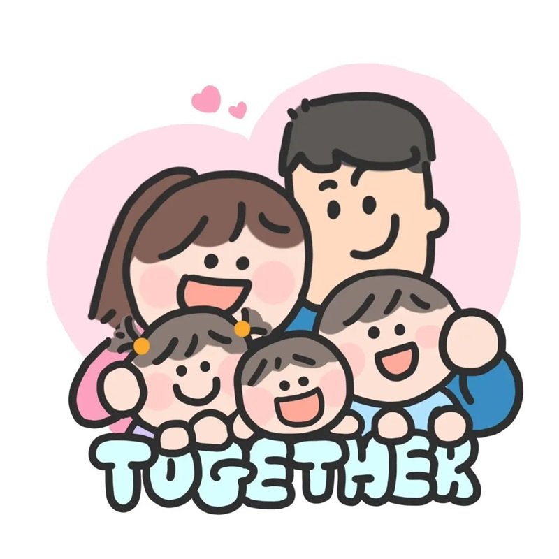 hình ảnh gia đình 5 người cute 