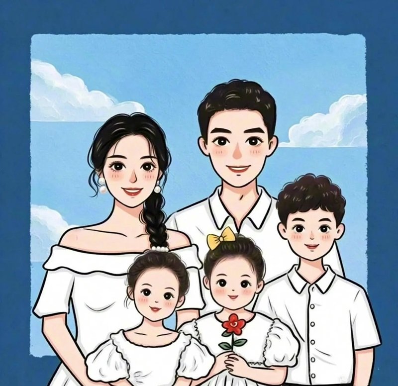 hình ảnh gia đình 5 người cute 16