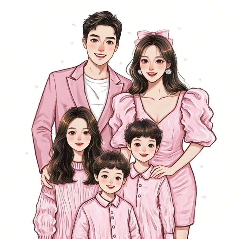hình ảnh gia đình 5 người cute 2