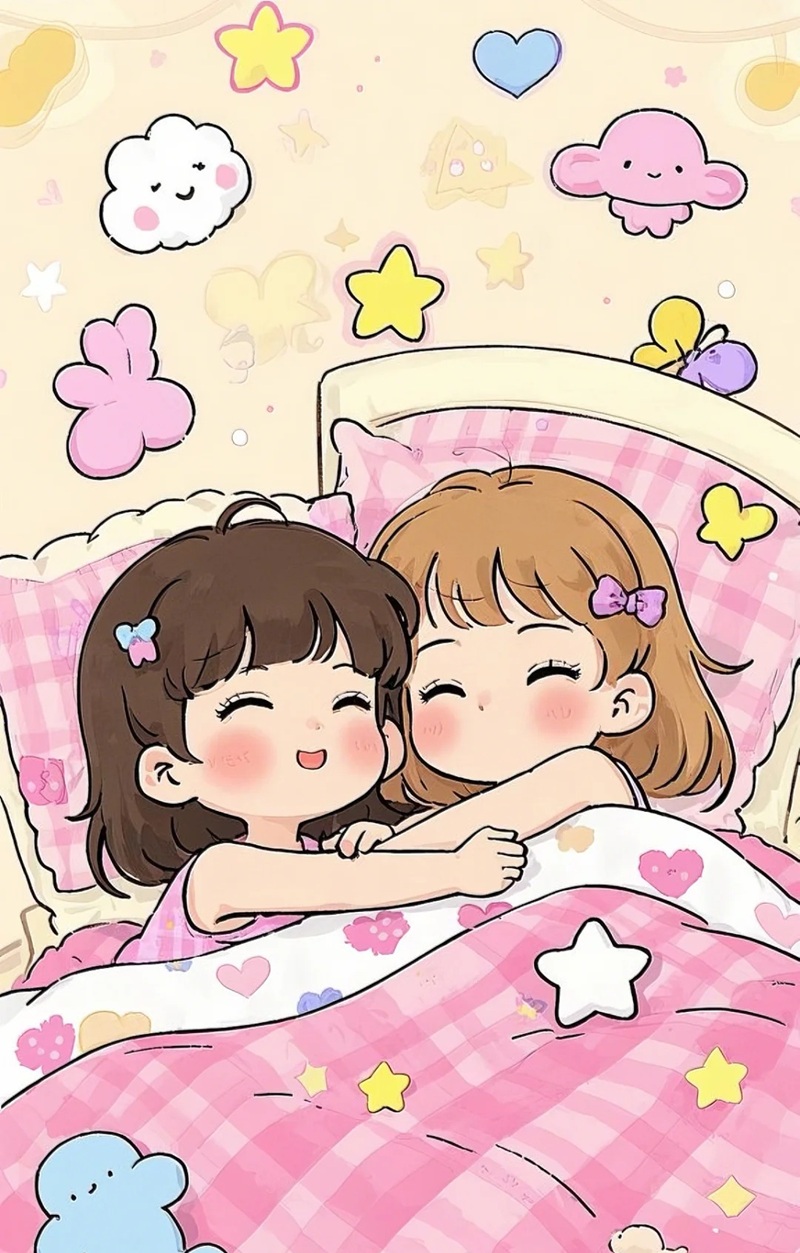 hình ảnh hai chị em cute 21