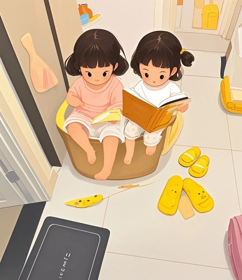 hình ảnh hai chị em cute 39