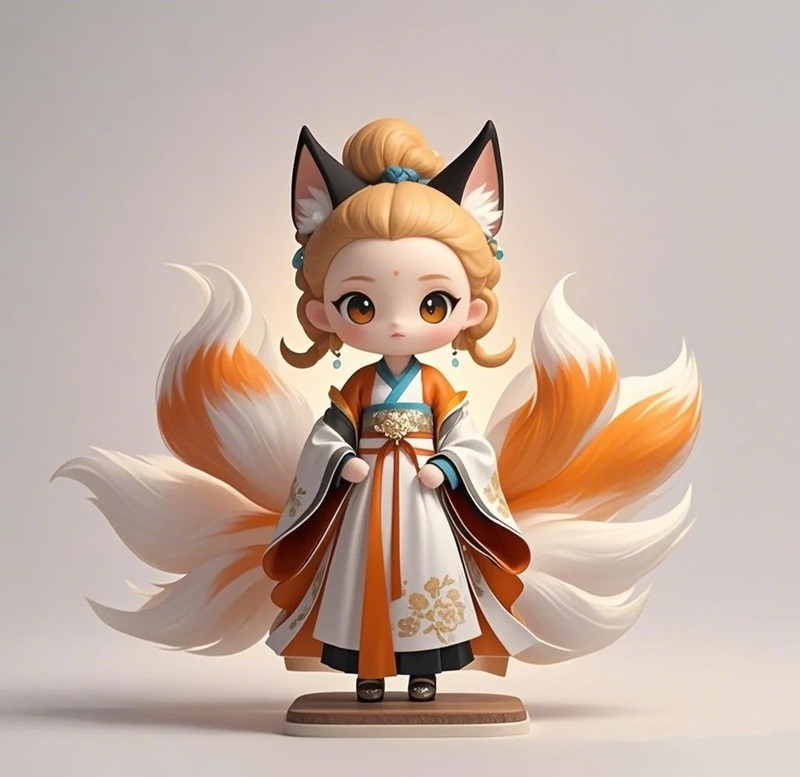 hình ảnh hồ ly 9 đuôi cute 1