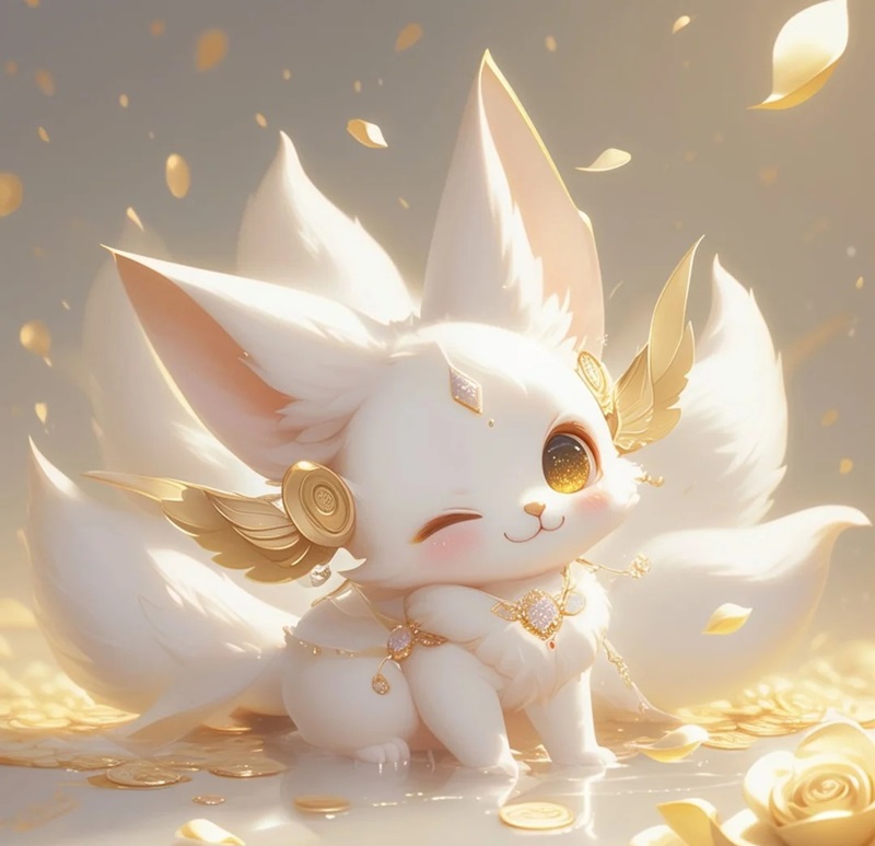 hình ảnh hồ ly 9 đuôi cute 11