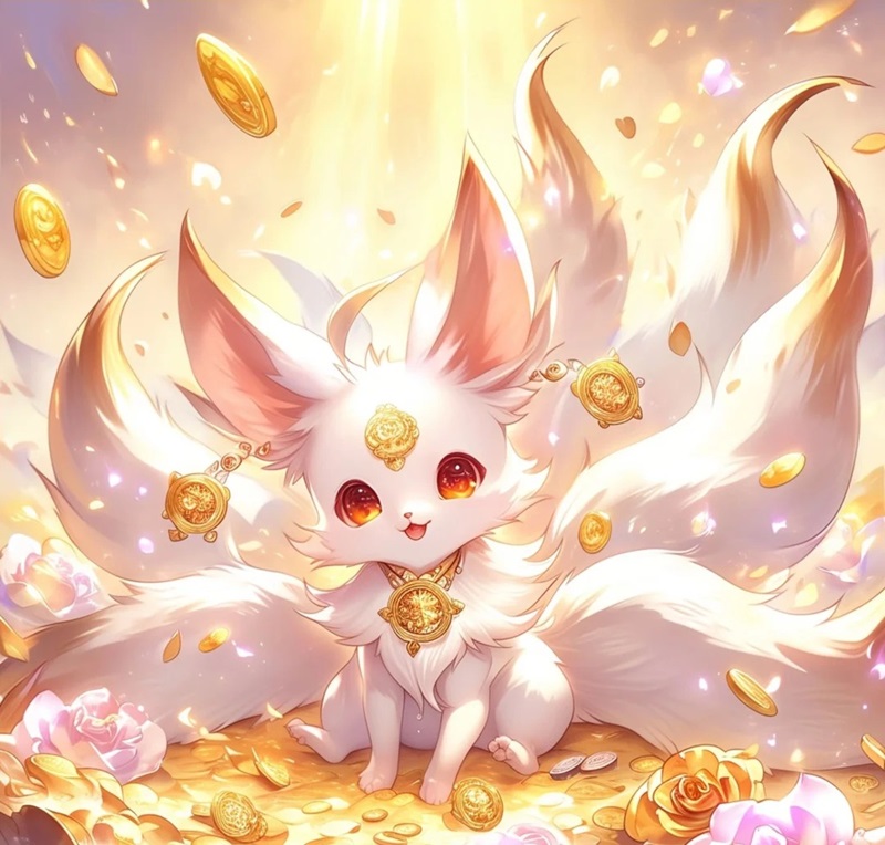 hình ảnh hồ ly 9 đuôi cute 12