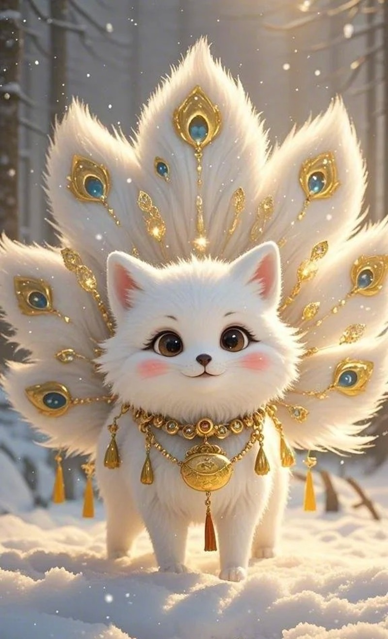 hình ảnh hồ ly 9 đuôi cute 14